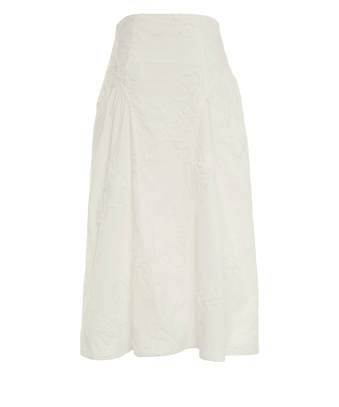Cotton midi skirt