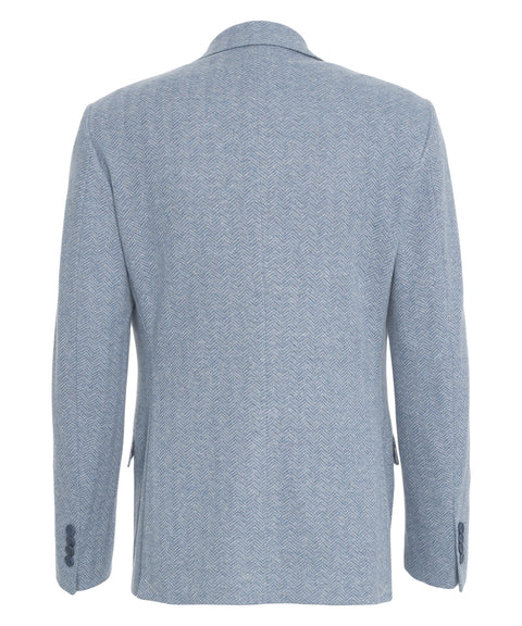 Blazer con motivo a spina di pesce