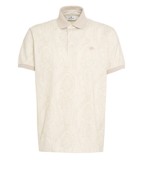 Polo shirt with paisley pattern