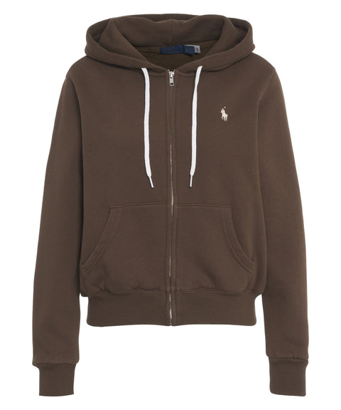 Felpa con cappuccio e zip