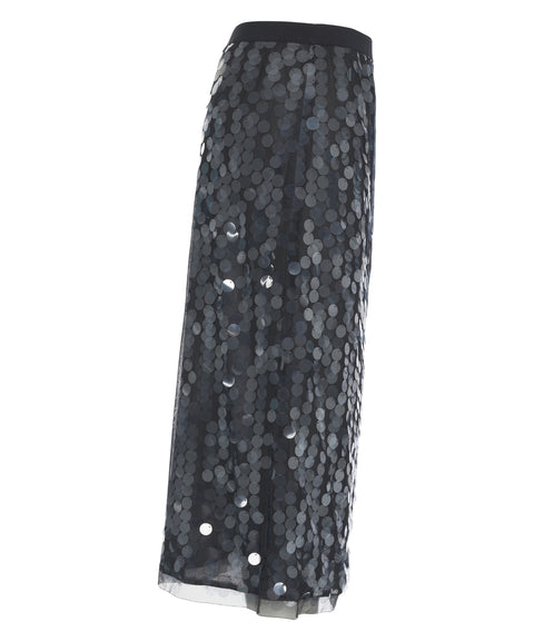 Gonna midi con paillettes