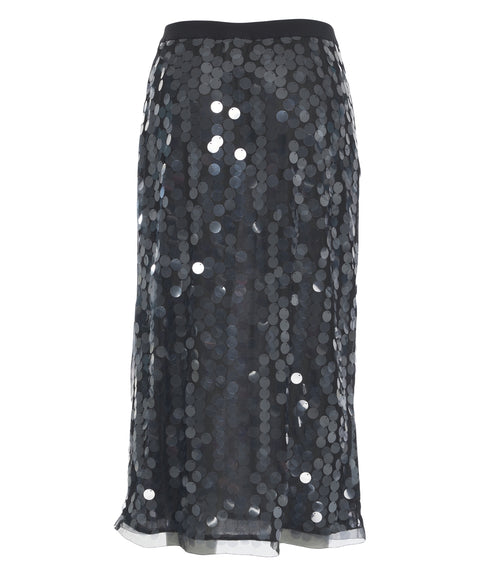 Gonna midi con paillettes