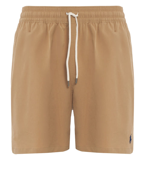Swim shorts with logo embroidery