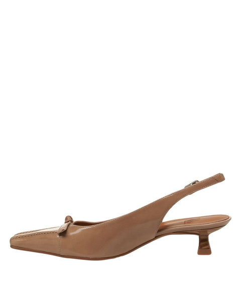 Slingback in pelle