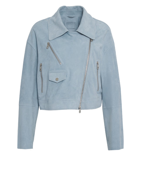 Giacca in pelle scamosciata