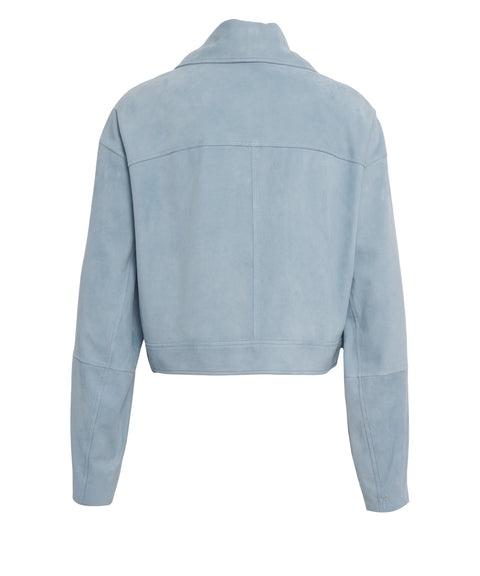 Giacca in pelle scamosciata