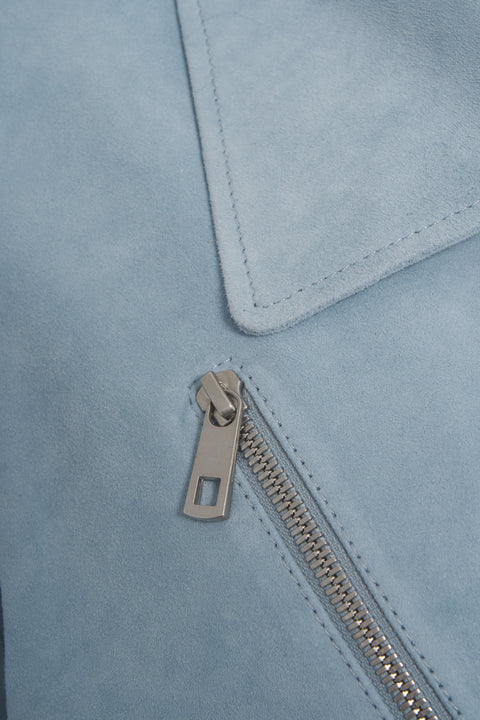 Giacca in pelle scamosciata