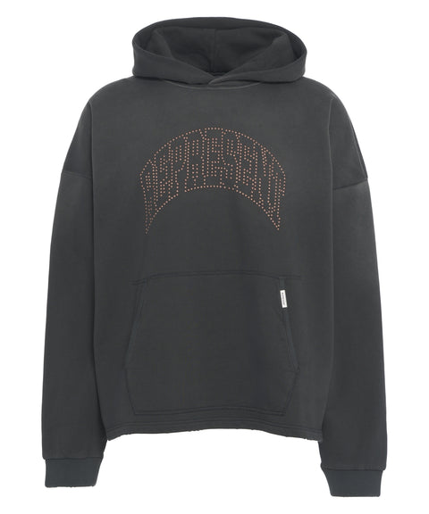 Felpa con cappuccio e logo