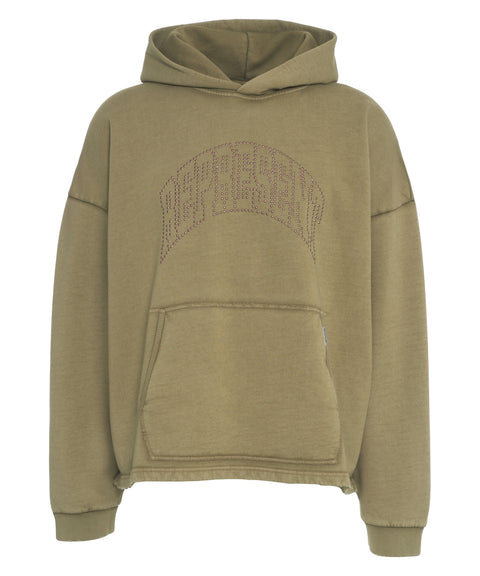 Felpa con cappuccio e logo