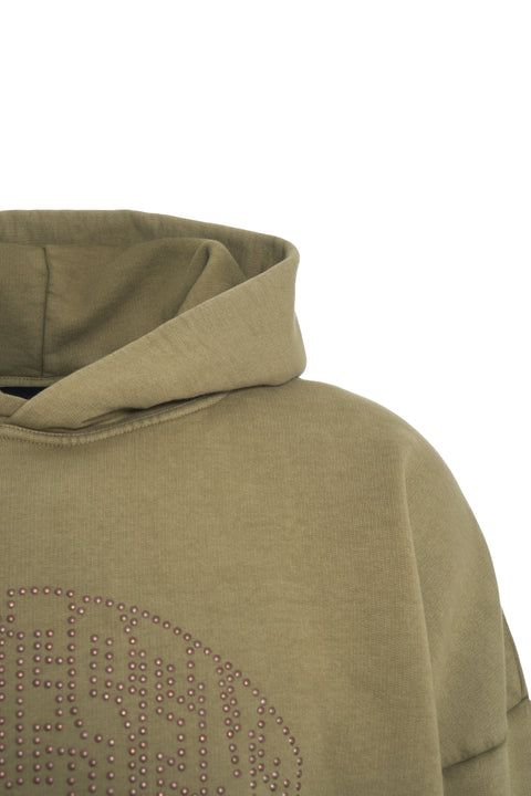 Felpa con cappuccio e logo