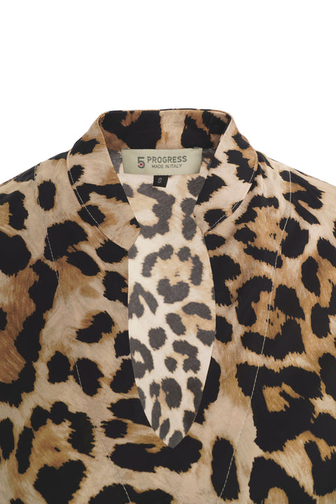 Satin Maxikleid mit Print