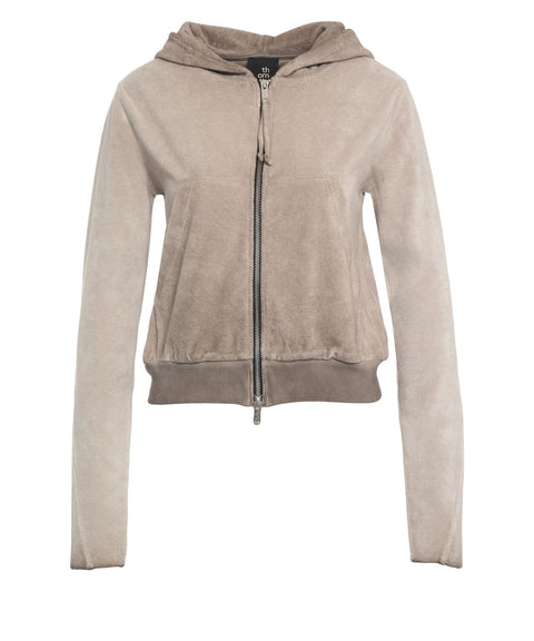 Felpa con cappuccio in spugna