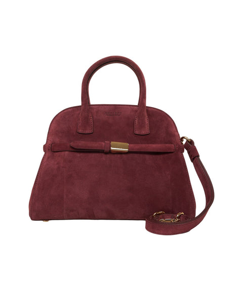 Borsa in pelle scamosciata