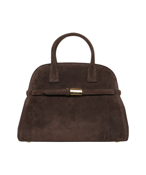 Borsa in pelle scamosciata