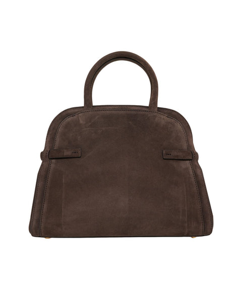 Borsa in pelle scamosciata