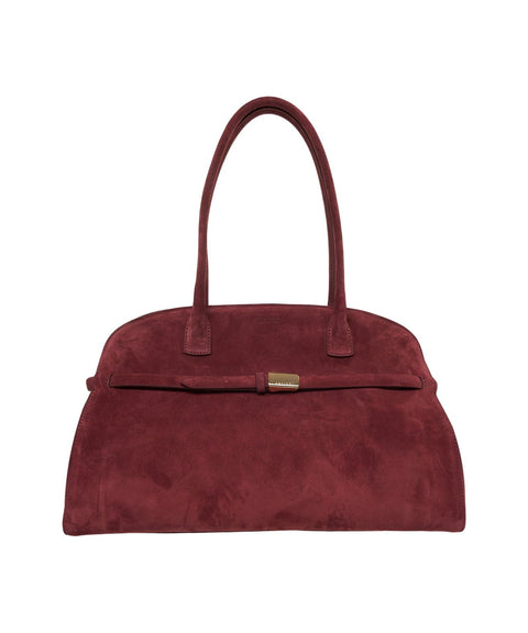 Borsa a mano scamosciata