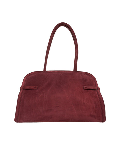 Borsa a mano scamosciata