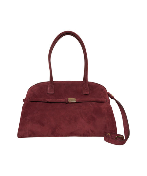 Borsa a mano scamosciata