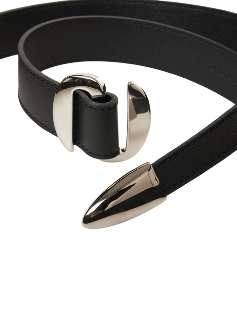 Cintura in pelle liscia