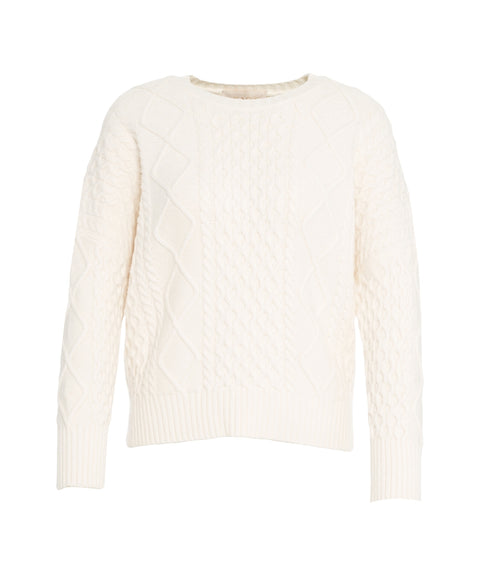 Maglione con motivo a trecce