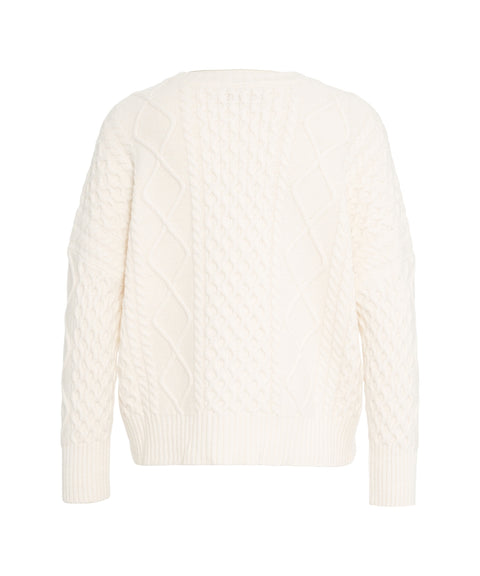 Maglione con motivo a trecce