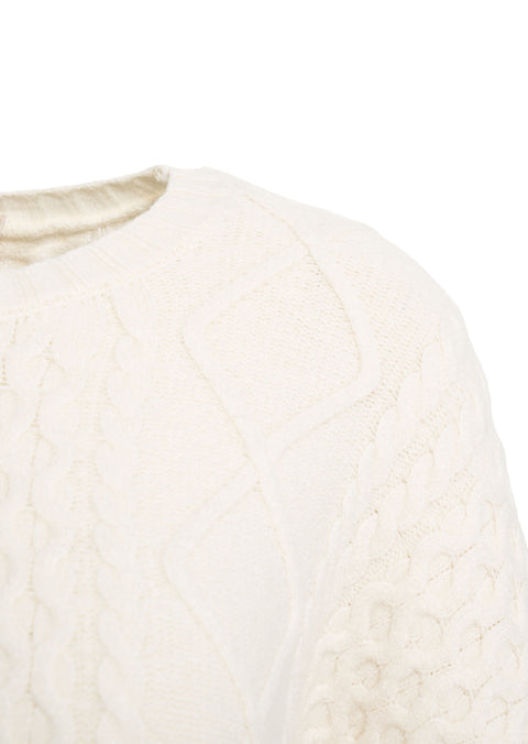 Maglione con motivo a trecce