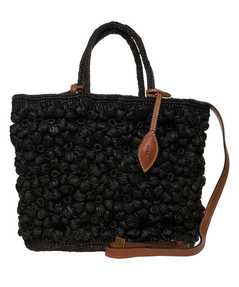 Raffia handbag 'Flower'