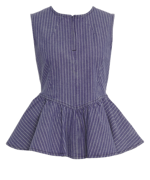 Top peplo in denim 'Merja'