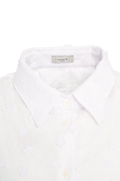 Bluse mit Blumenstickerei
