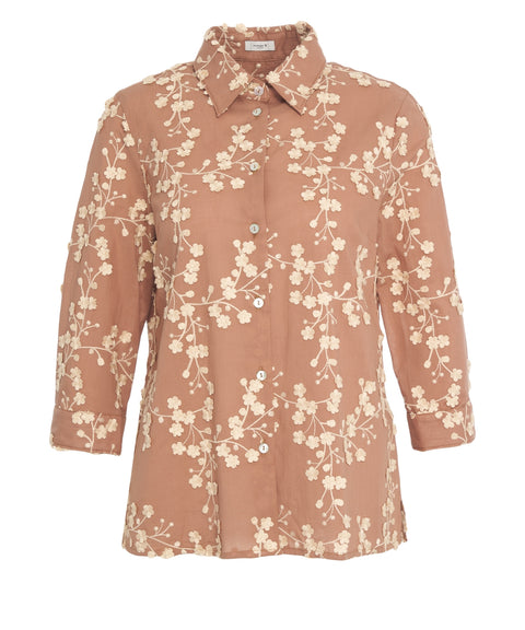 Blusa con motivo floreale