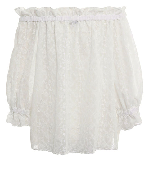 Blouse with floral pattern