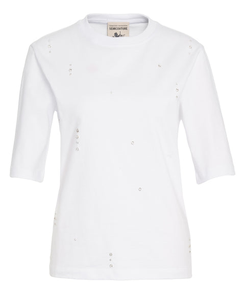 T-shirt con strass