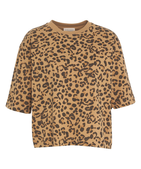 T-shirt con stampa animalier