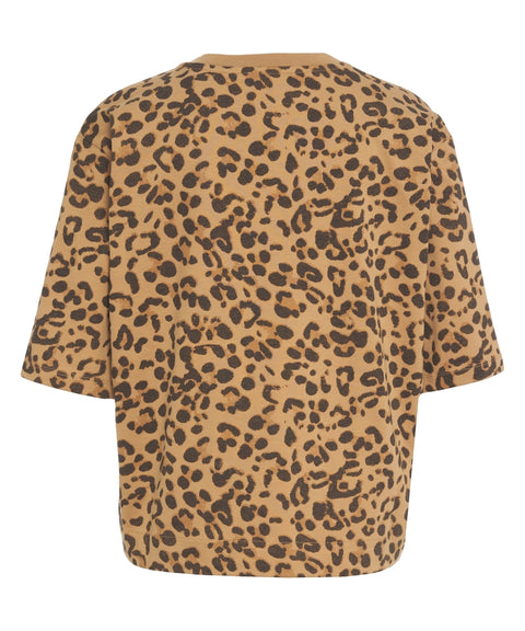 T-shirt con stampa animalier