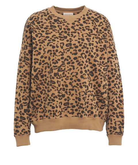 Felpa con stampa animalier