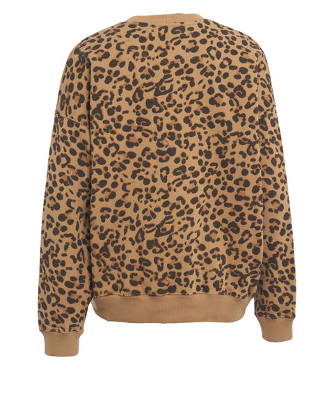 Felpa con stampa animalier