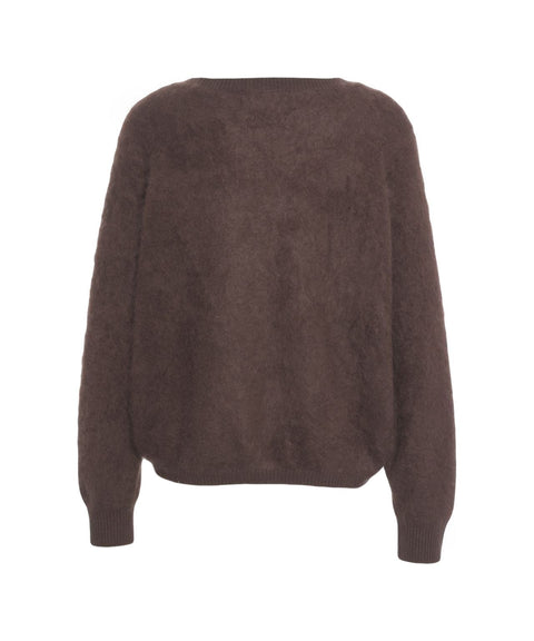Maglione in brushed cashmere