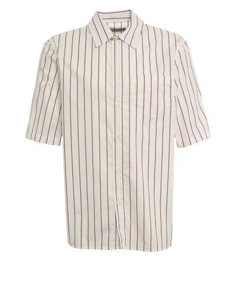 Short-sleeve striped shirt
