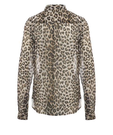 Blusa con stampa animalier