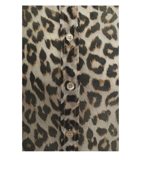 Blusa con stampa animalier
