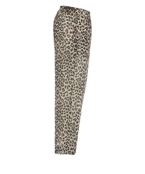 Pantaloni con stampa animalier