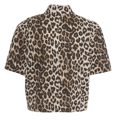 Camicia con stampa animalier