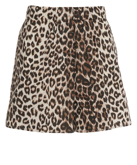 Shorts mit Animal Print
