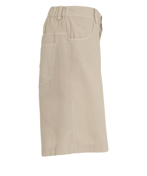 Bermuda Hose aus Seersucker