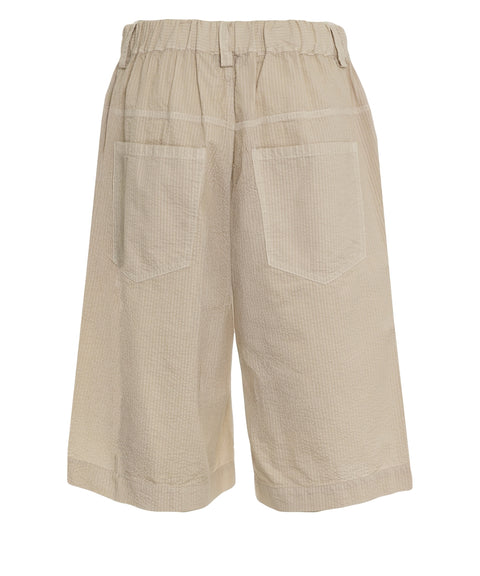 Bermuda Hose aus Seersucker