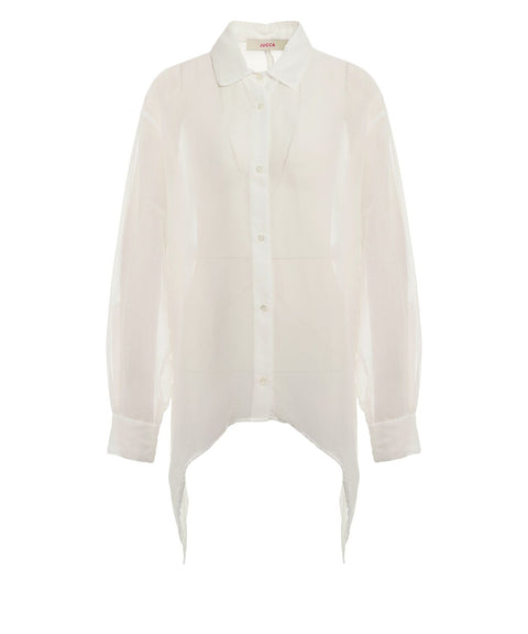 Blusa in cotone e seta