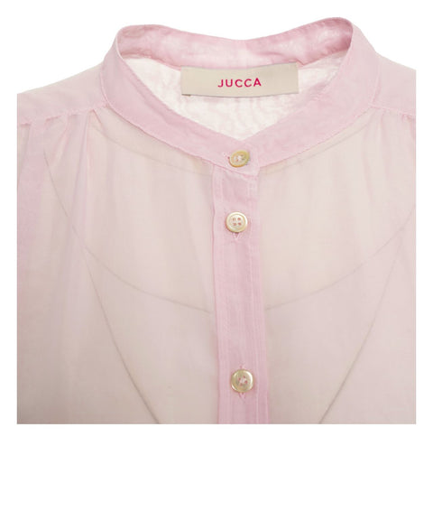 Blusa in misto cotone e seta