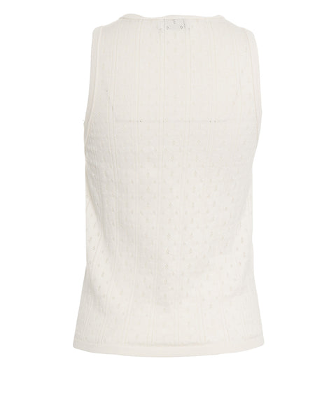 Pointelle knit top