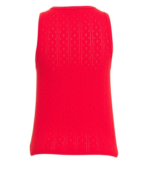 Top in maglia pointelle