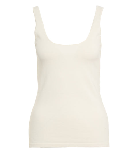 Canotta in cotone e seta